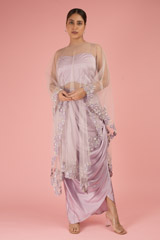 Lavender Cape With Drape Skirt4663 video
